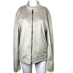 Men's Cream Suede Jacket